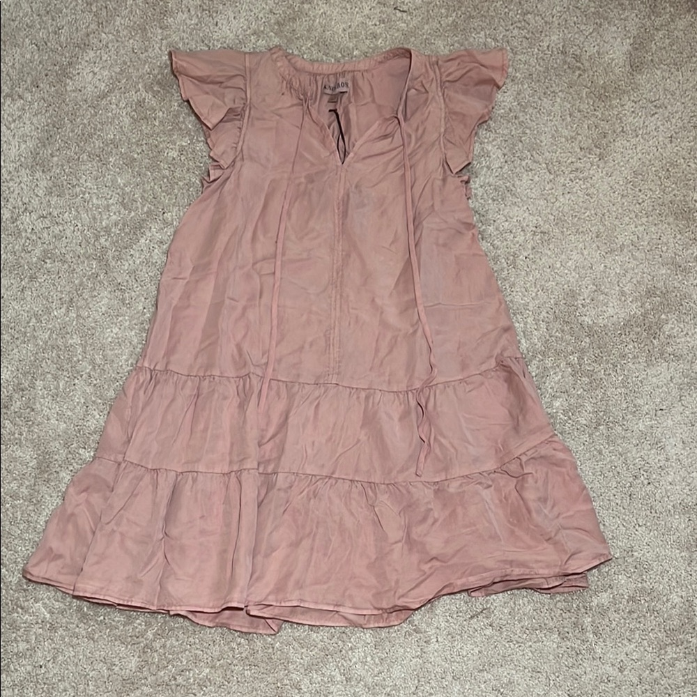 Knox Rose Pink Ruffle Sleeve Dress